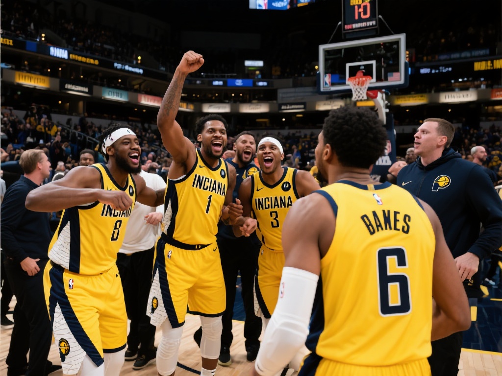 势不可挡!步行者6人得分上双,官方晒照欢庆1-0领先 在NBA季后赛的激烈角逐中,印第安纳步行